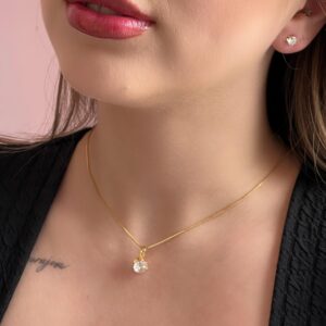 Conjunto Ponto de Luz Redondo Dourado