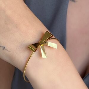 Bracelete Laço Dourado