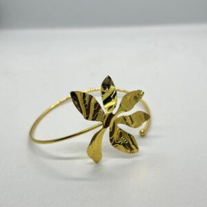 Bracelete Flor Astromélia Dourado