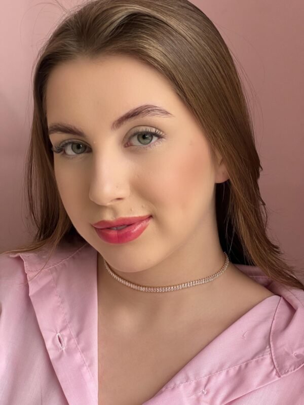 Choker Riviera Baguete Zircônia Dourado