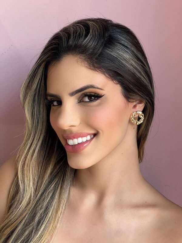 Brinco Orgânico Redondo Dourado