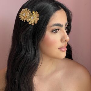 Presilha de Cabelo Flores Strass