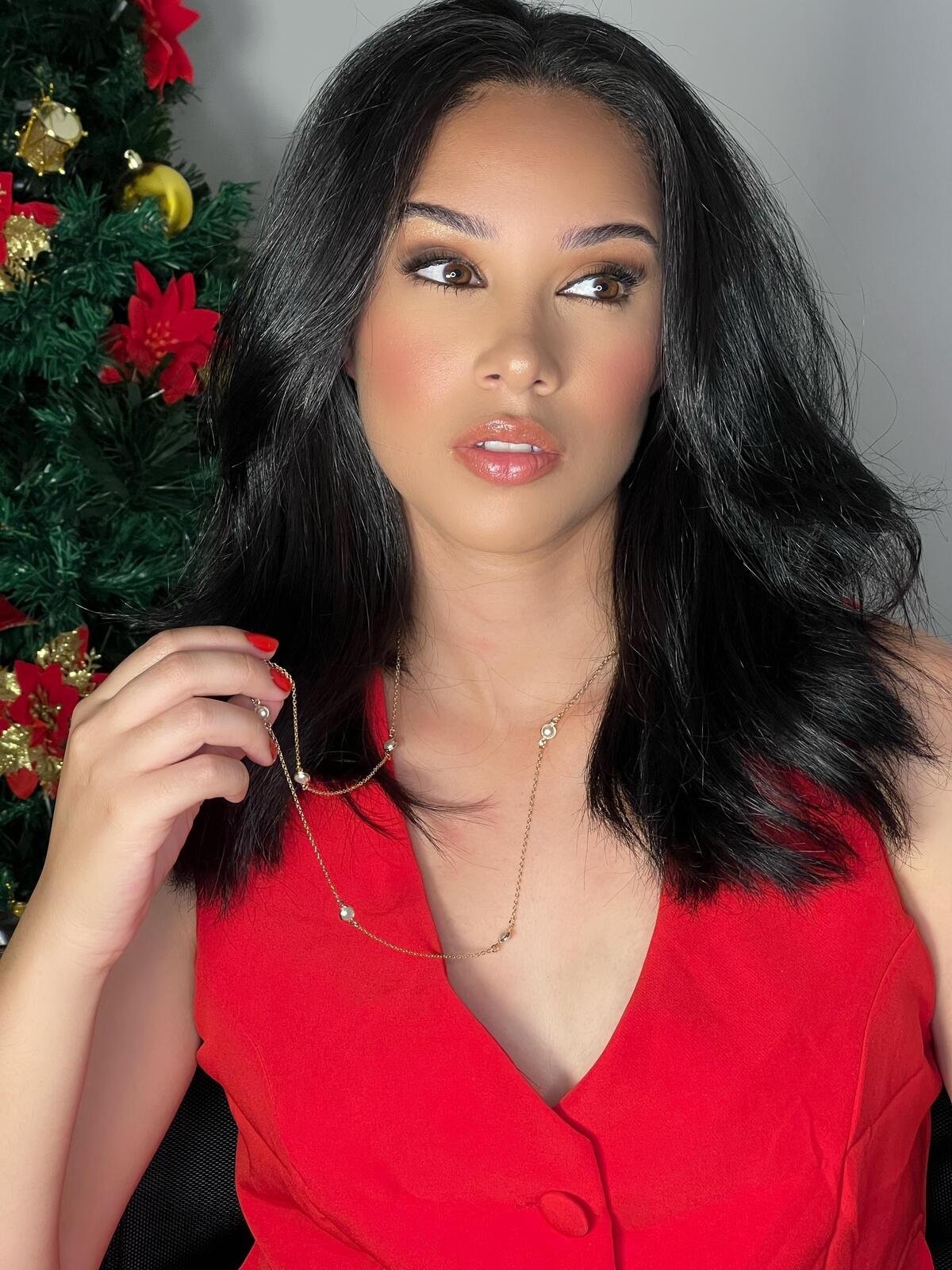 Colar Longo Pérola Dourado 2 Brilho Na Pele Acessórios Colar Longo Pérola Dourado - Imagem 2