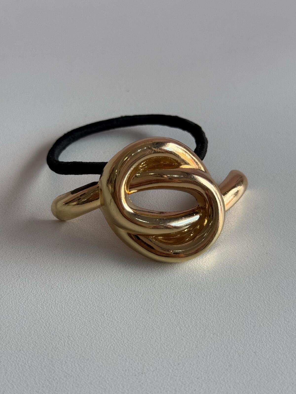 Elastico De Cabelo Metal Nó 4 Brilho Na Pele Acessórios Elastico De Cabelo Metal Nó - Imagem 4