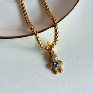 Colar Filho Cravejado Luxo Dourado