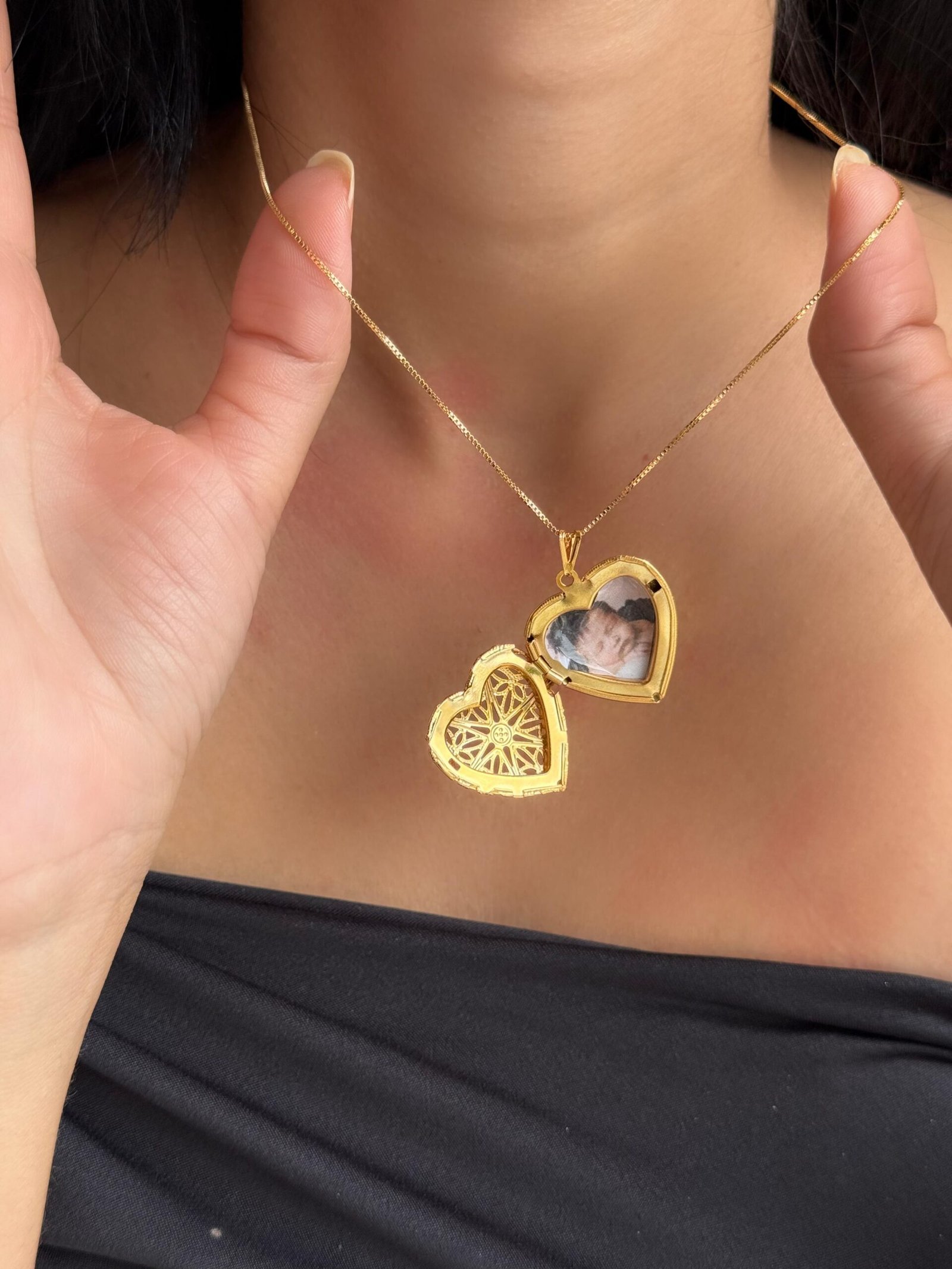 Colar Relicário Para Sempre Comigo 4 Brilho Na Pele Acessórios Colar Relicário Para Sempre Comigo - Imagem 4