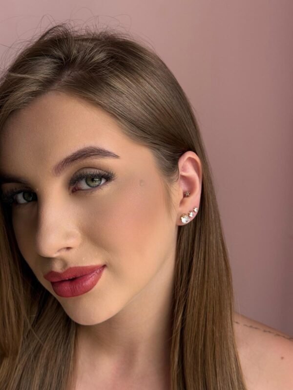 Trio de Brincos Ponto de Luz Redondo