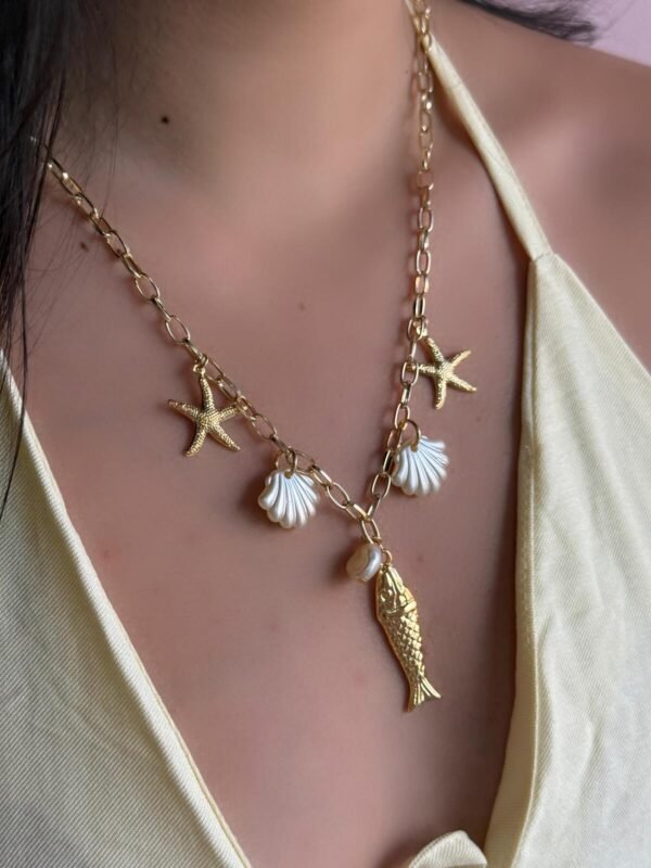 Colar Longo Fish Ocean Peróla