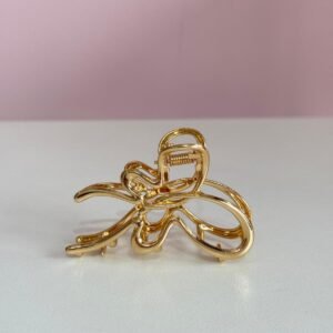 Presilha De Cabelo Borboleta Orgânico Dourado