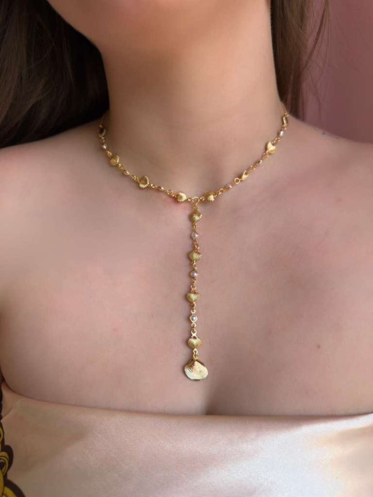 Colar Gravatinha Conchas do Mar - Imagem 2