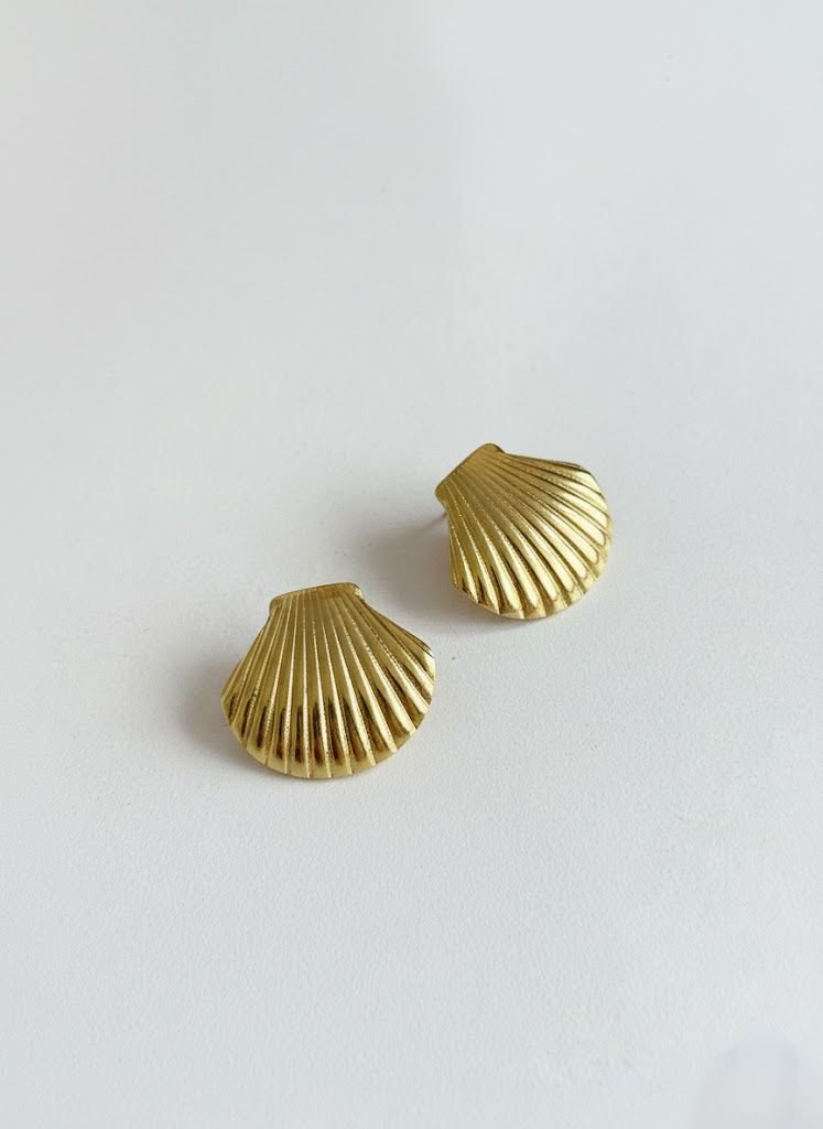 Brinco Concha Aço Inoxidável 2 Brilho Na Pele Acessórios Brinco Concha Aço Inoxidável - Imagem 2