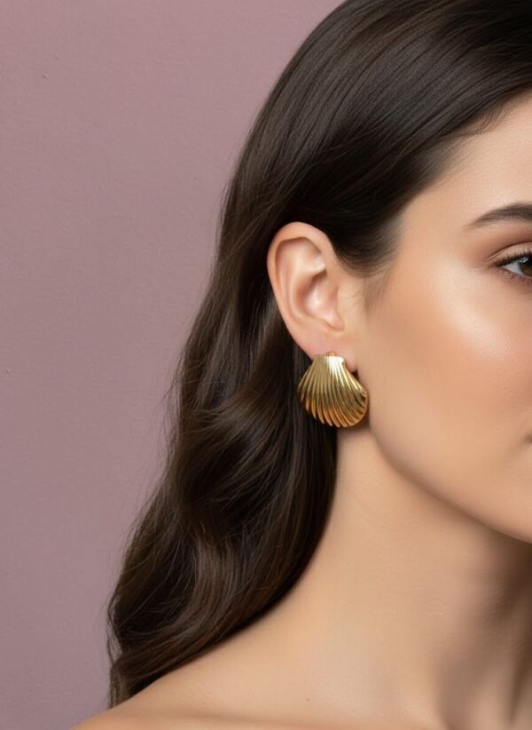 Brinco Concha Aço Inoxidável