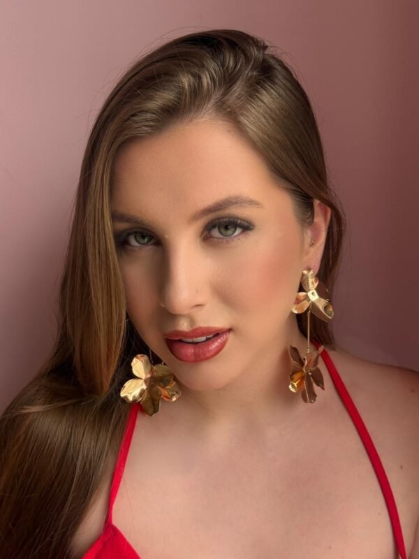 Brinco Flor Dourada Maxi Bloom