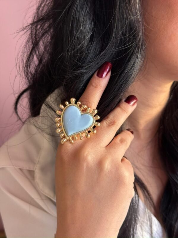 Anel Coração Corsi Azul