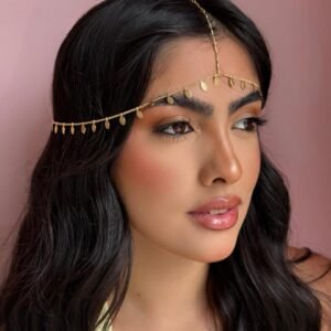 Headpiece Chapa Oval Dourado
