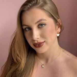 Conjunto Borboleta Marmorizado Branco