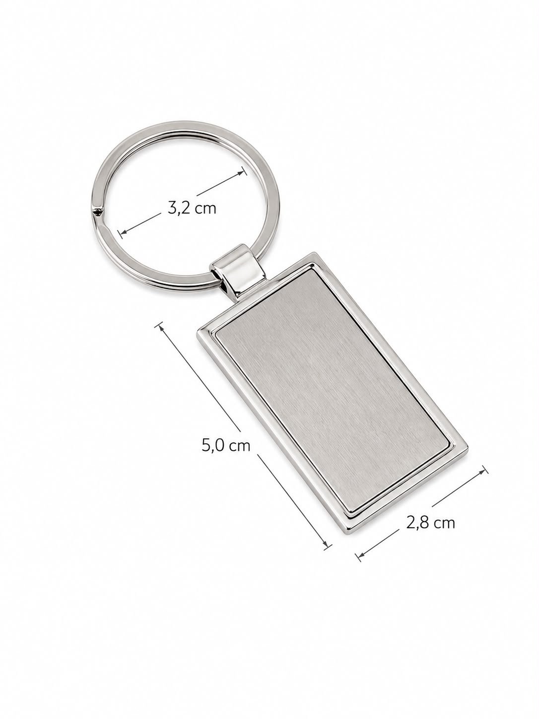 Chaveiro Retangular Aço Inox Personalizado - bijuteria feminina Brilho na Pele Chaveiro Retangular Aço Inox Personalizado - Imagem 4