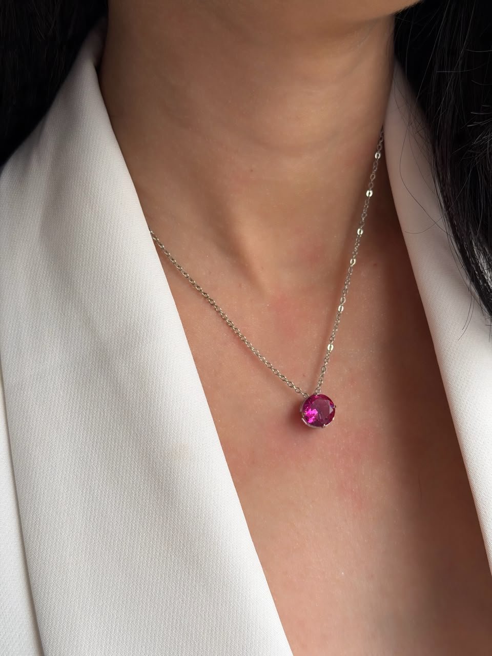 Conjunto Ponto de Luz Rosa Níquel - bijuteria feminina Brilho na Pele Conjunto Ponto de Luz Rosa Níquel - Imagem 2
