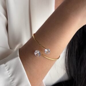 Bracelete Aro Ponto de Luz Duplo Virginia