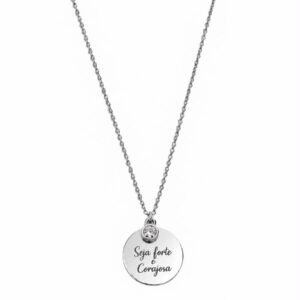 Colar Ponto De Luz 20mm Personalizado Aço inox